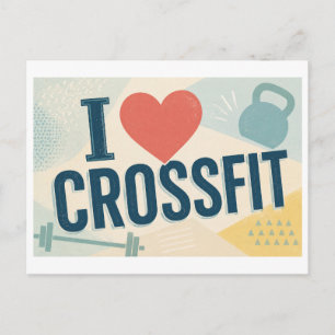 "I [Heart] Crossfit" Postcard
