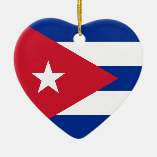 I Heart Cuba! Ceramic Tree Decoration (Front)