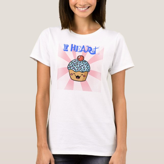 I heart cupcakes T-Shirt (Front)