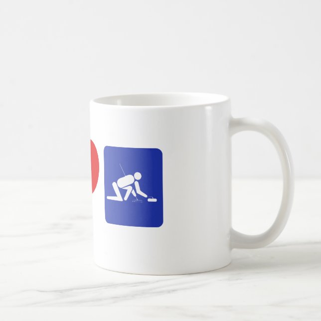 I Heart Curling Coffee Mug (Right)