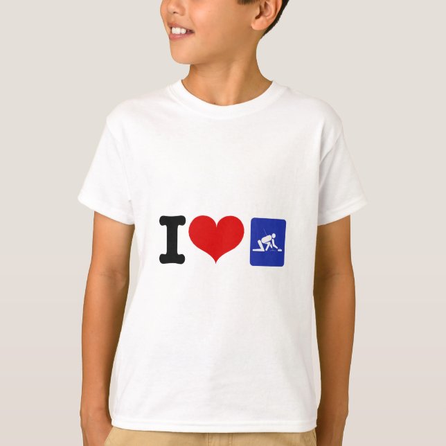 I Heart Curling T-Shirt (Front)