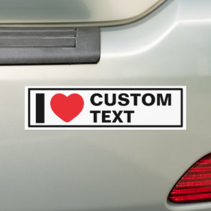 I Heart Custom Modern Classic Bumper Sticker