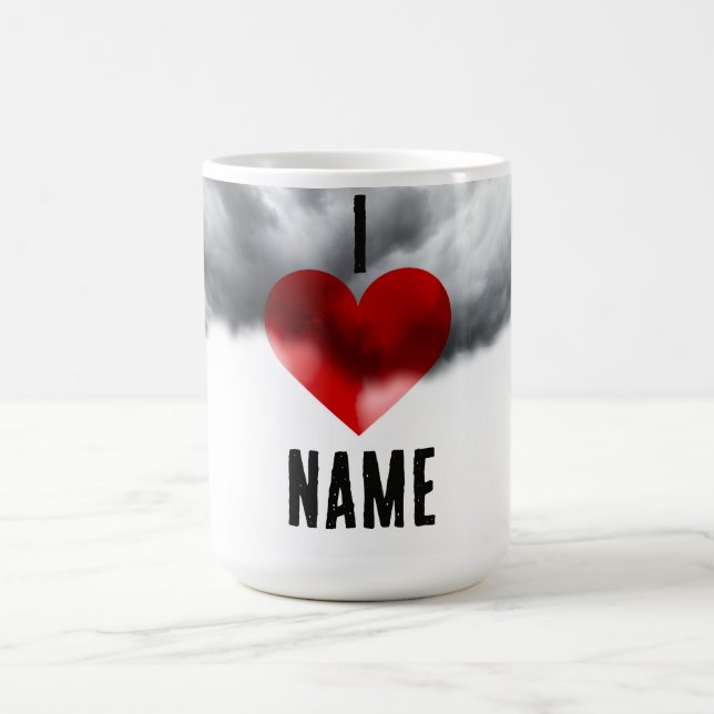 I Heart Custom Name Coffee Mug (Center)
