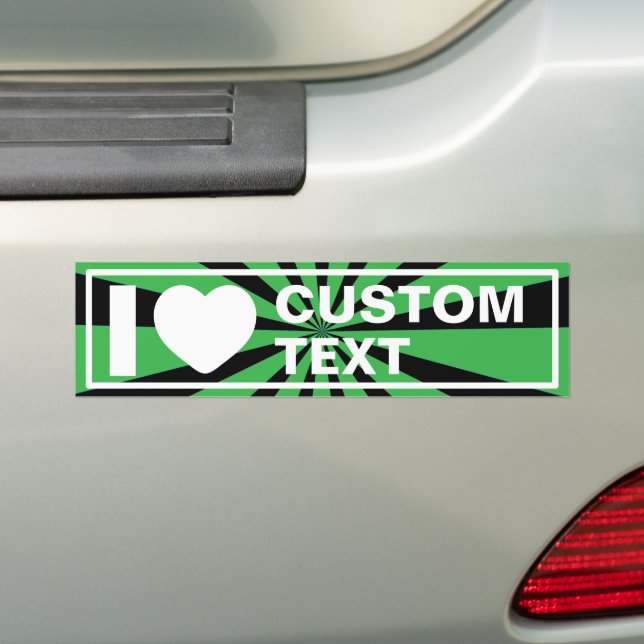 I Heart Custom Vintage Bumper Sticker (On Car)