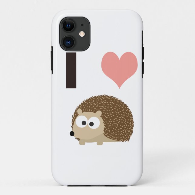 I heart cute hedgehog Case-Mate iPhone case (Back)