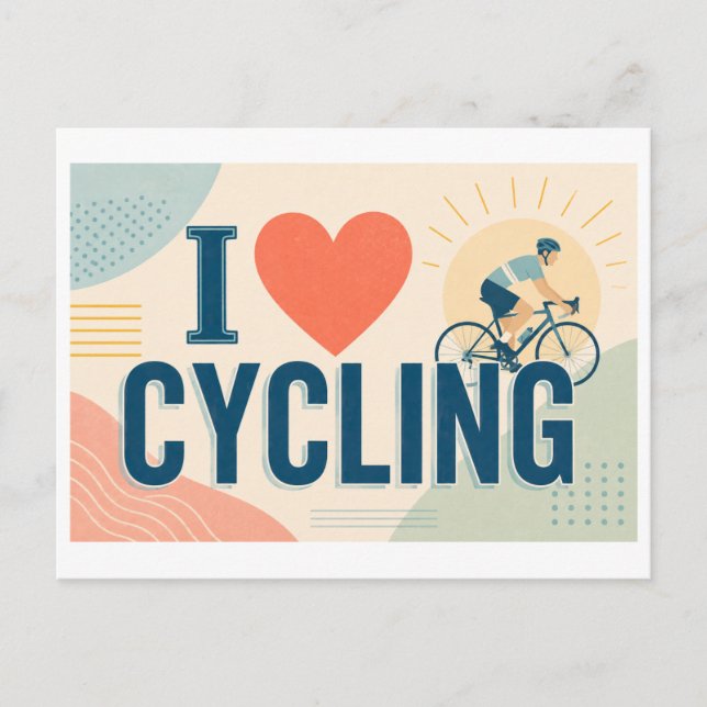 "I [Heart] Cycling" Postcard (Front)