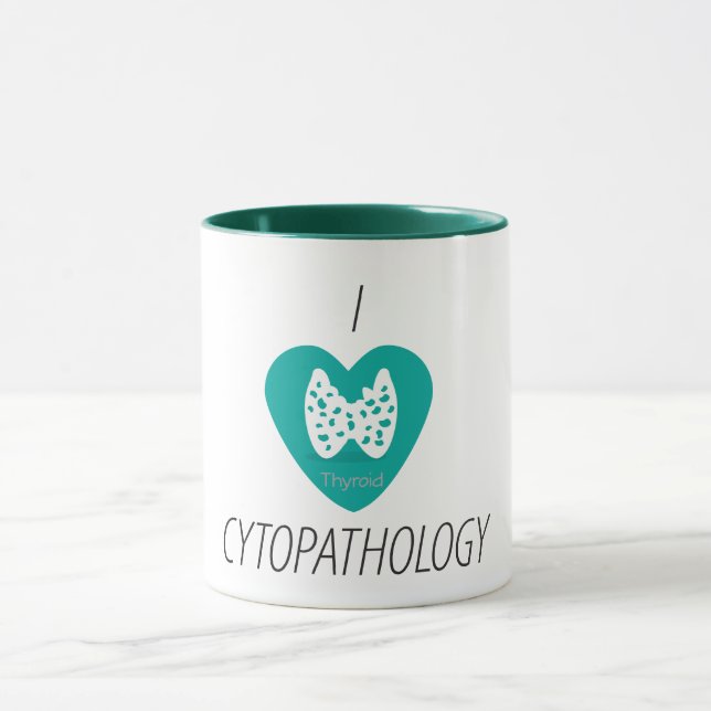 I heart cytopathology - thyroid mug (Center)