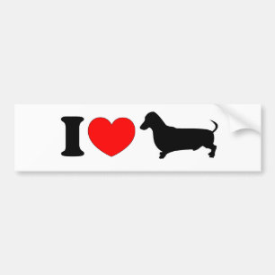 I Heart Dachshund - Landscape Bumper Sticker
