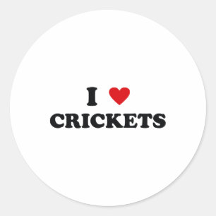 I Heart Dad Mom - Funny I Love Cricket Classic Round Sticker