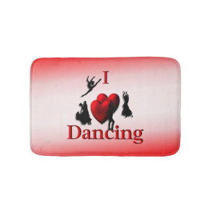 I Heart Dancing Bath Mat
