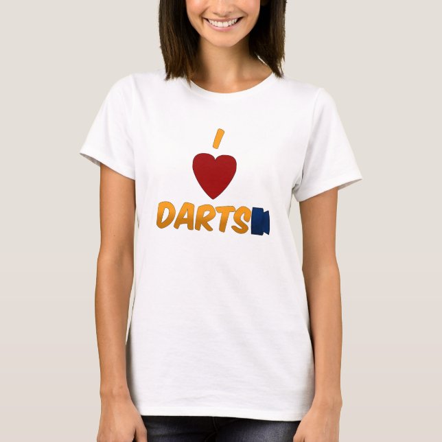 I Heart Darts Ladies Babydoll T-Shirt (Front)
