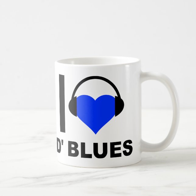 I Heart D'Blues Funny Mug (Right)