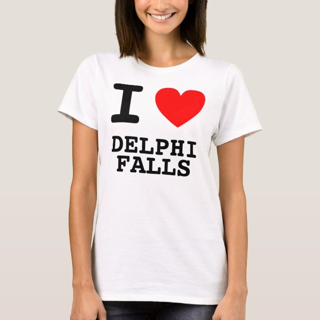 I Heart Delphi Falls T-Shirt (Front)