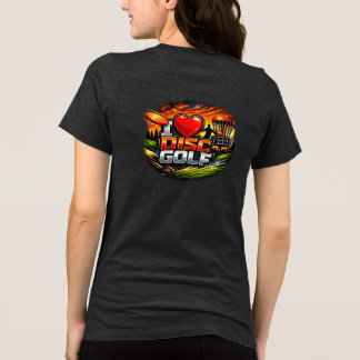 I heart disc golf Tri-Blend shirt