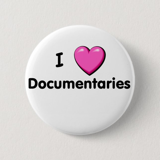 I Heart Documentaries Button (Front)