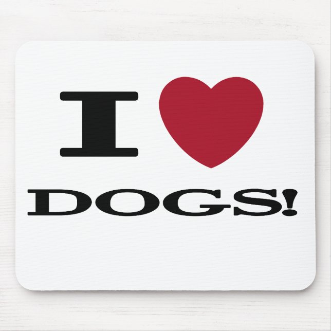 I (heart) Dogs Mouse Mat (Front)