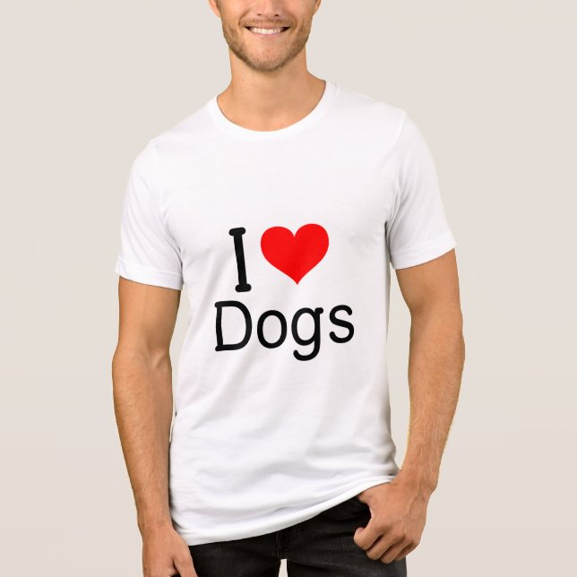 I (heart) Dogs Tri-Blend Shirt (Front)