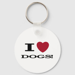 I Heart Dogs Tshirts and Gifts Key Ring