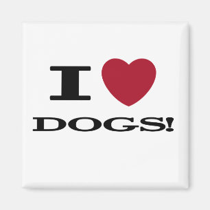I Heart Dogs Tshirts and Gifts Magnet