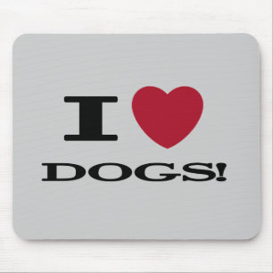 I Heart Dogs Tshirts and Gifts Mouse Mat