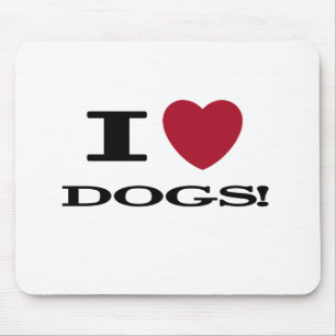 I Heart Dogs Tshirts and Gifts Mouse Mat