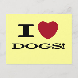 I Heart Dogs Tshirts and Gifts Postcard