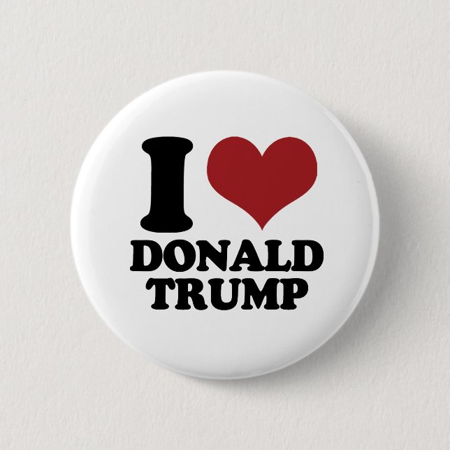 I Heart Donald Trump 6 Cm Round Badge (Front)