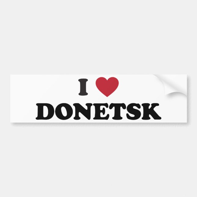 i Heart Donetsk Ukraine Bumper Sticker (Front)