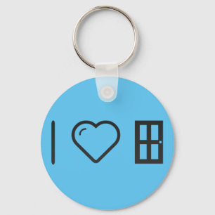I Heart Door Glasses Key Ring