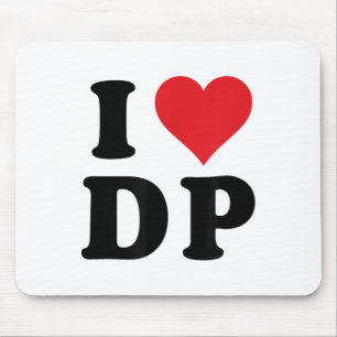 I Heart Dp Initials I Love D.p. First And Last Nam Mouse Mat
