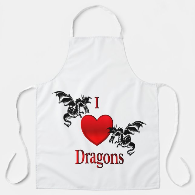 I Heart Dragons Apron (Front)