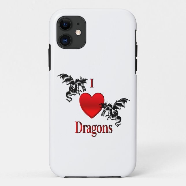 I Heart Dragons Case-Mate iPhone Case (Back)