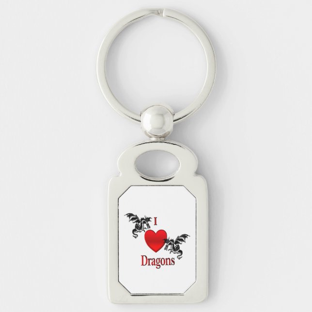 I Heart Dragons Key Ring (Front)
