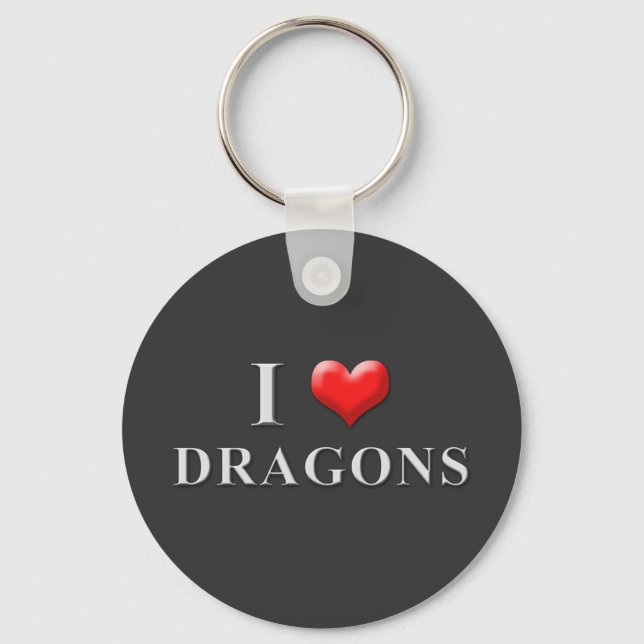 I Heart Dragons Keychain 002 (Front)