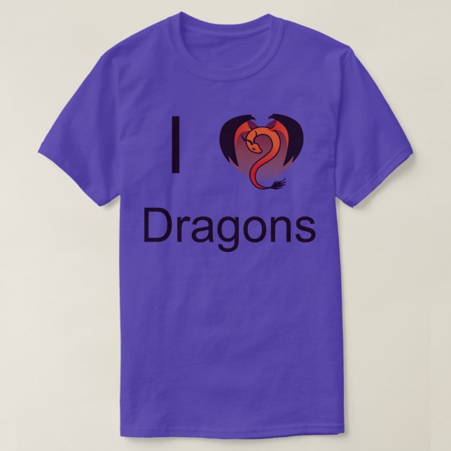 I Heart Dragons T-Shirt (Design Front)