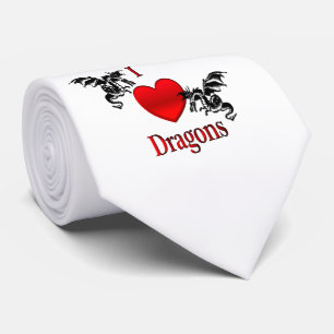 I Heart Dragons Tie