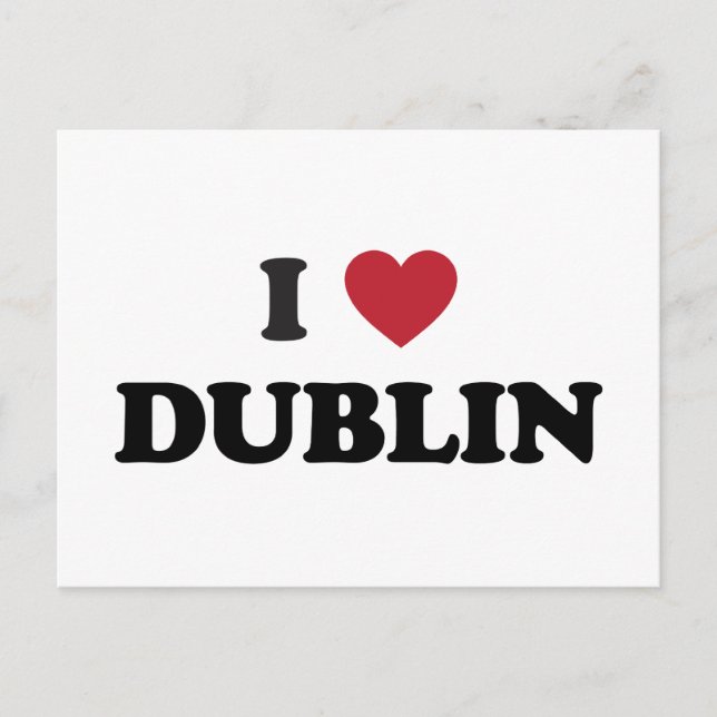 I Heart Dublin Ireland Postcard (Front)
