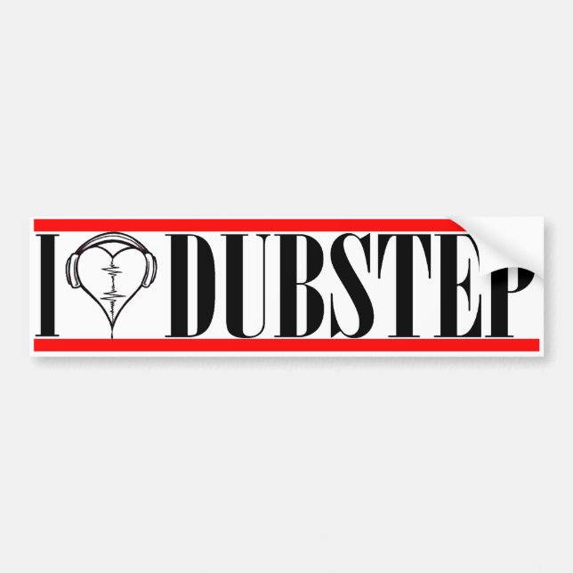 I Heart DubStep copy Bumper Sticker (Front)