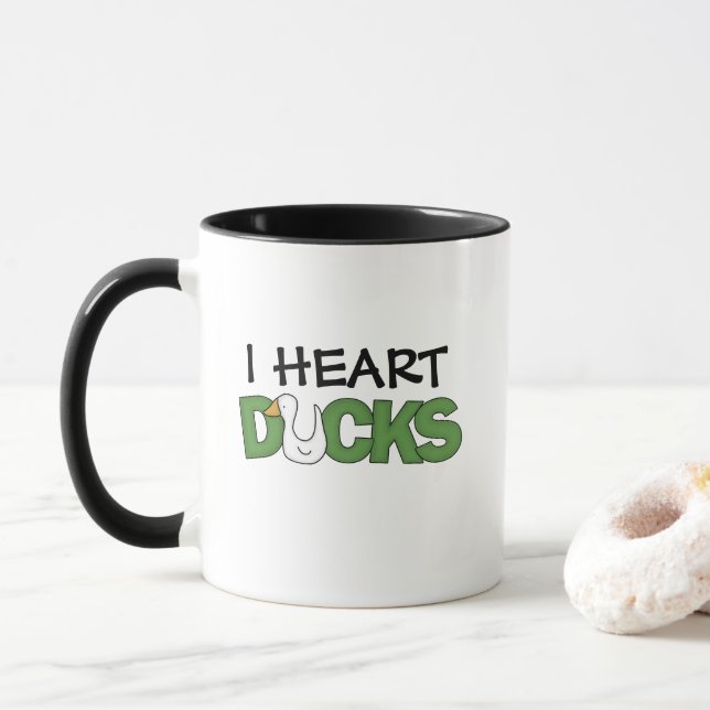 I Heart Ducks Mug (With Donut)