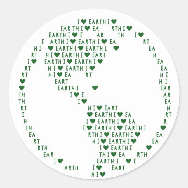 I Heart Earth Sticker (Front)
