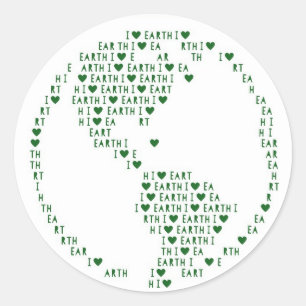 I Heart Earth Sticker