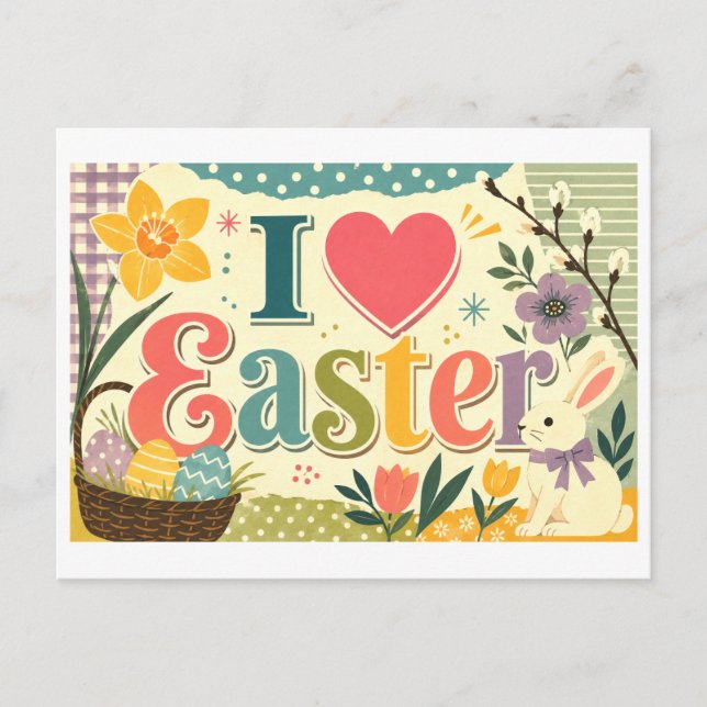 "I [Heart] Easter" Postcard (Front)