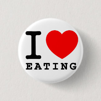 I Heart Eating 3 Cm Round Badge