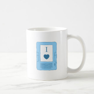 i heart ebooks (blue) coffee mug