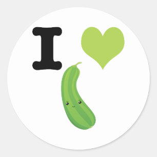 I Heart Eggplant Classic Round Sticker