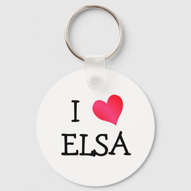 I Heart Elsa Key Ring (Front)