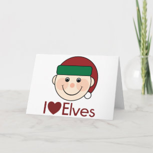 I Heart Elves Christmas Holiday Card