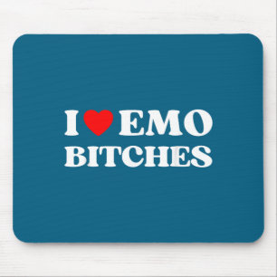 I Heart Emo Es Funny Quote Red Heart Emo Girl Styl Mouse Mat