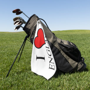 I Heart England bk gtcnt Golf Towel