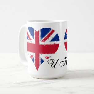 I Heart England UK British Flag  Coffee Mug